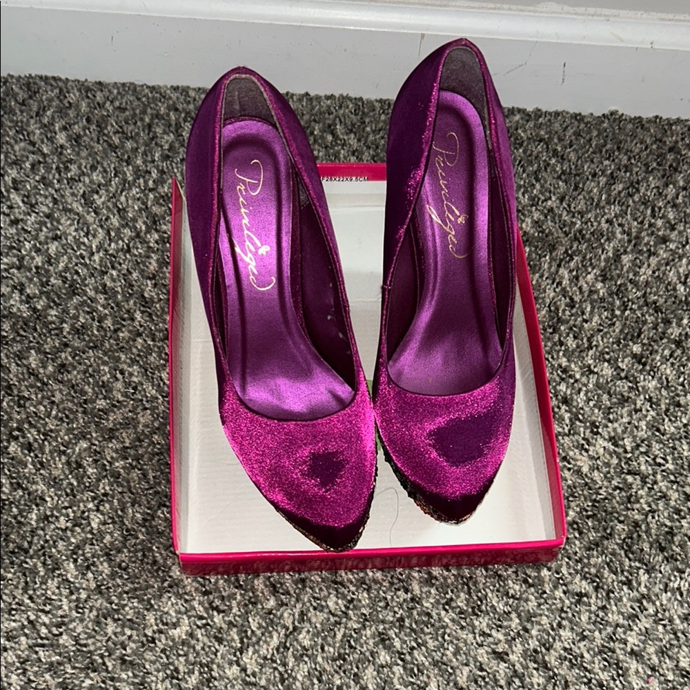 Delicious Purple wedge Heels